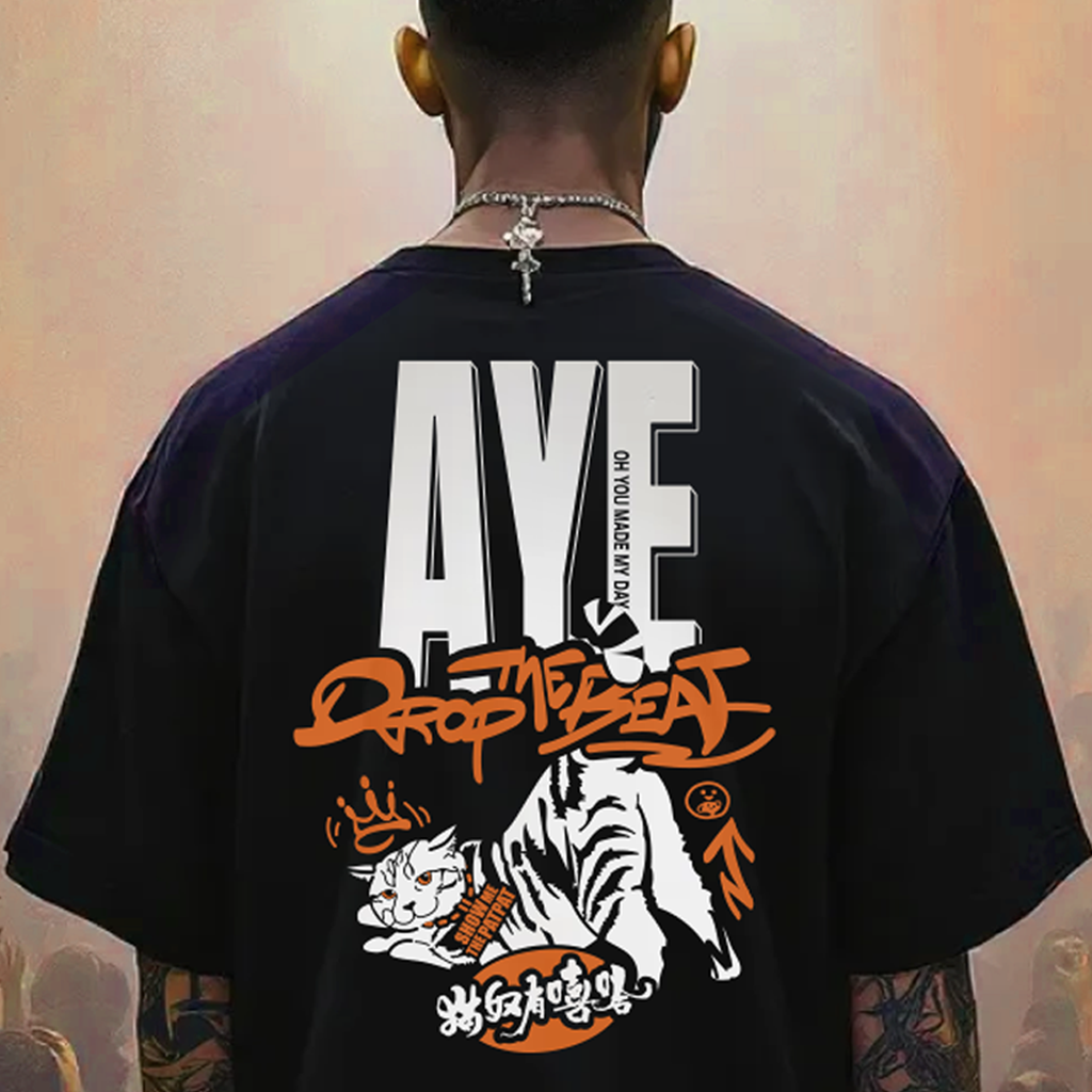 猫奴有嘻哈 HIPHOP 綠/白/黑色 貓奴T恤