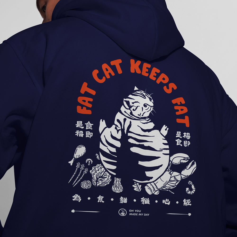 為食貓 香港貓奴外套 | 藏青色 | 男女適穿