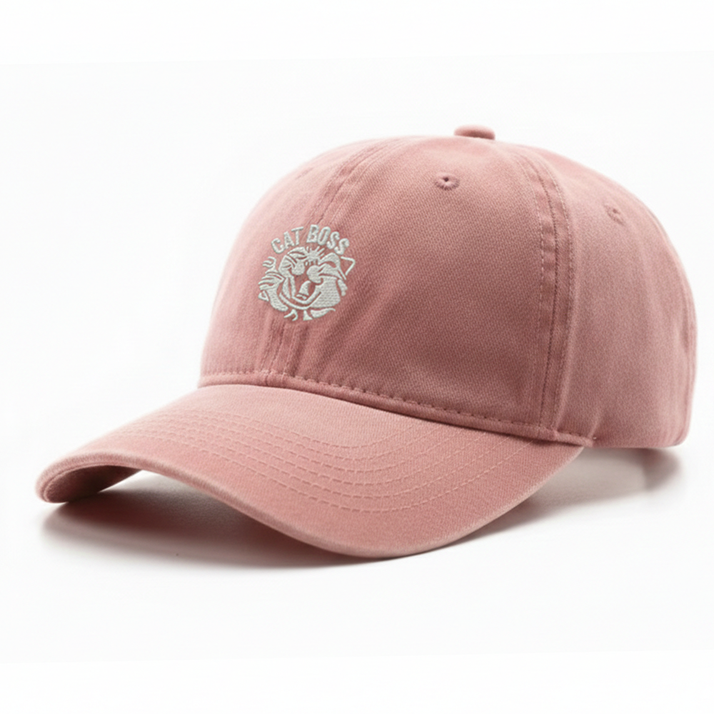 My Boss is a Cat Lover Baseball Cap | CAT BOSS Embroidered Vintage Cap | A Must-Have Cat Cap for Cat Lovers (Hong Kong Design) 